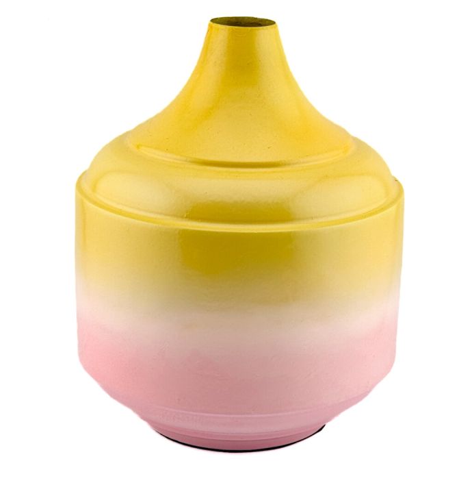 Vaas ombre geel roze