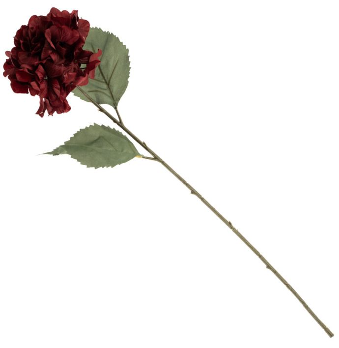 Kunstbloem hortensia 73cm rood