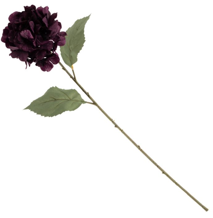 Kunstbloem hortensia 73cm paars