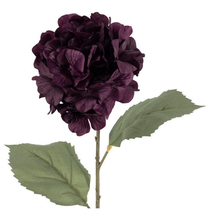 Kunstbloem hortensia 73cm paars