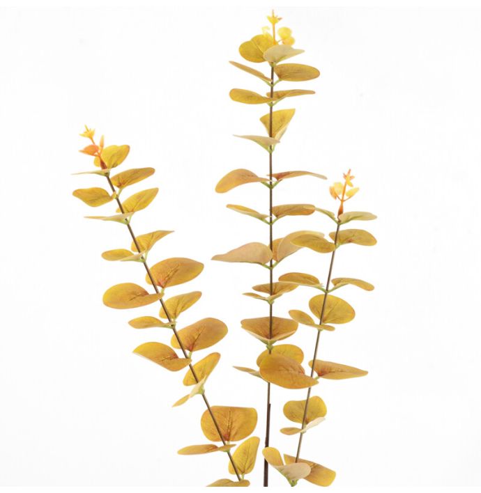 Kunstbloem eucalyptus mustard