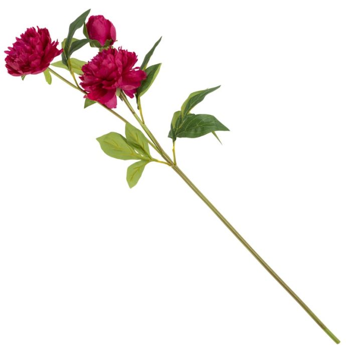 Kunstbloem pioen 74cm fuchsia