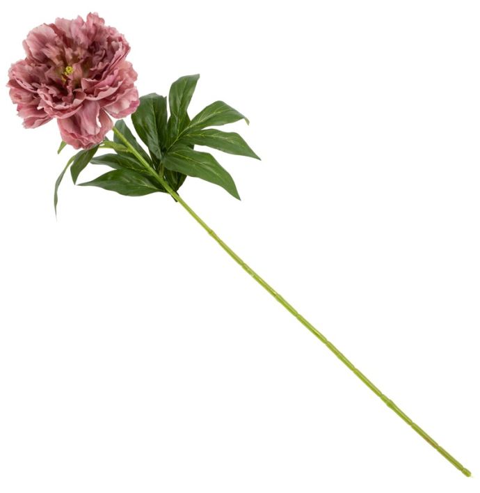 Kunstbloem pioen 68cm roze