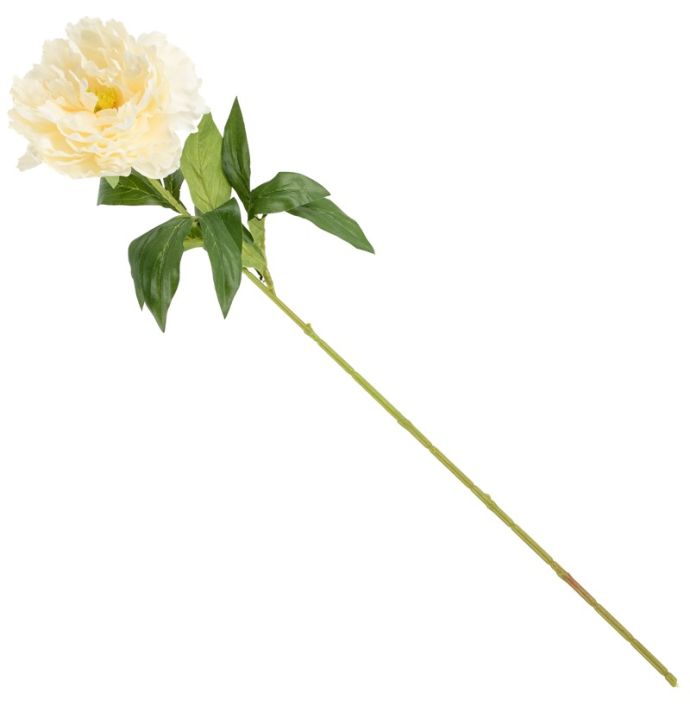 Kunstbloem pioen 68cm off-white