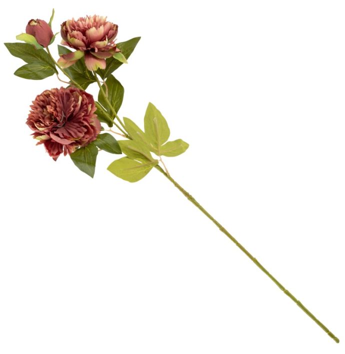 Kunstbloem pioen 74cm oud-roze