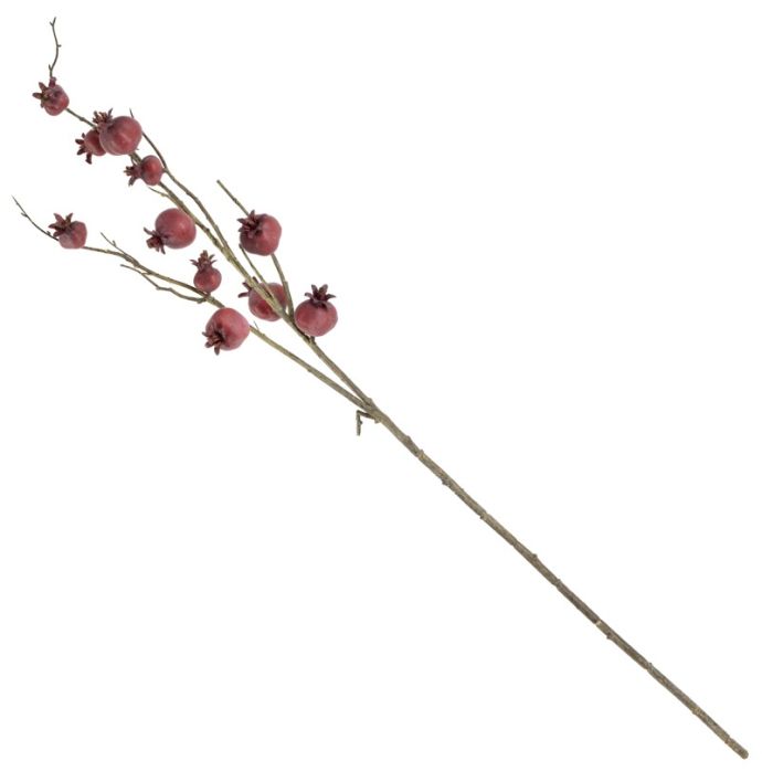 Kunsttak granaatappels 78cm burgundy