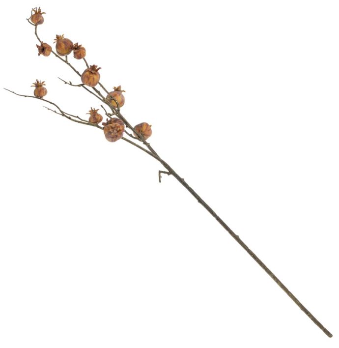 Kunsttak granaatappels 78cm beige