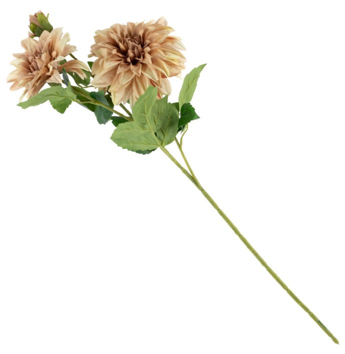 Kunstbloem dahlia 63cm beige