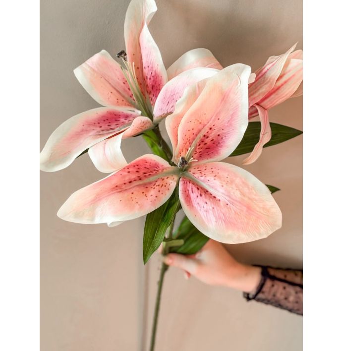 Kunstbloem tijgerlelie XL roze