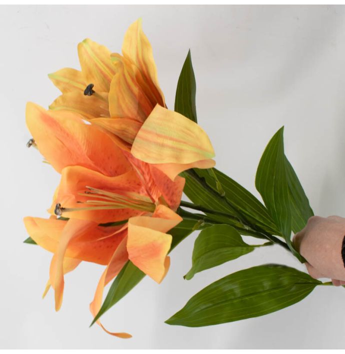 Kunstbloem tijgerlelie XL oranje