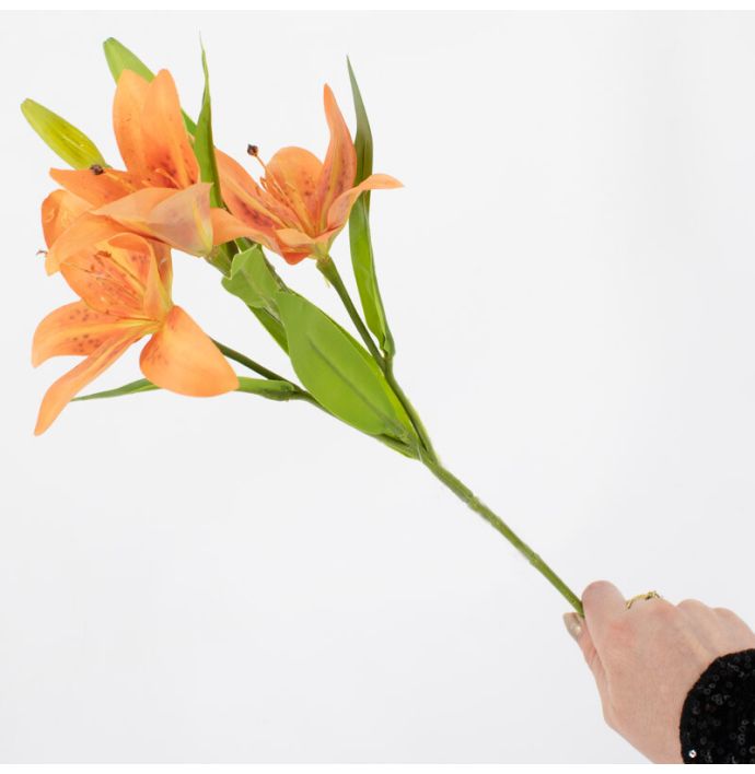 Kunstbloem lelie oranje