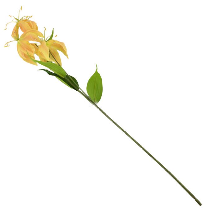 Kunstbloem gloriosa geel