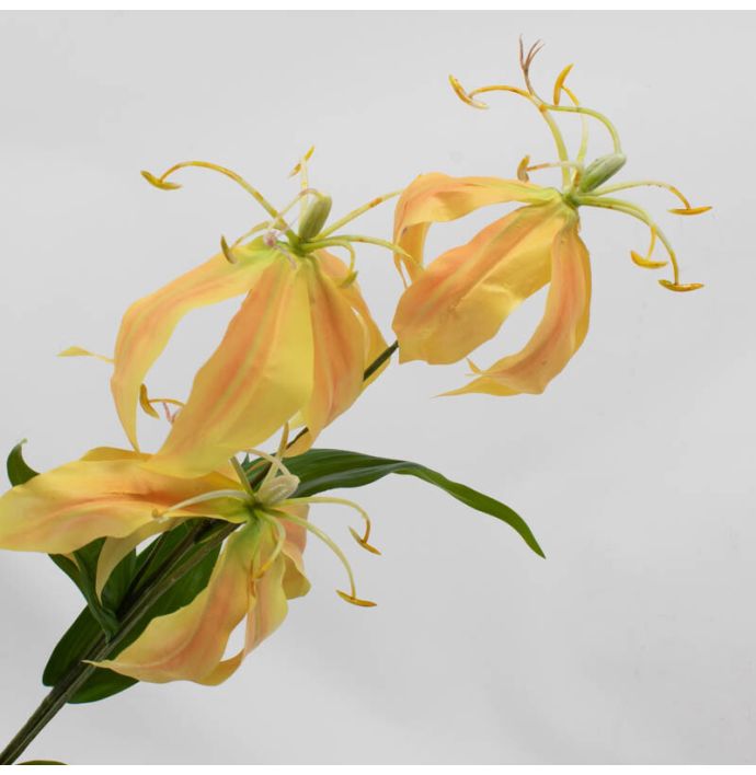 Kunstbloem gloriosa geel