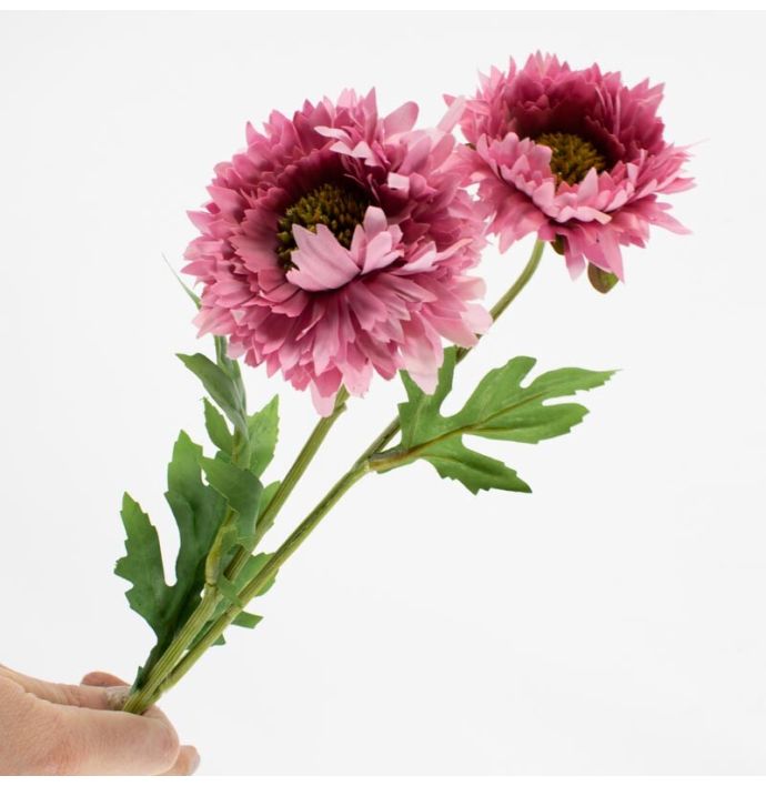 Kunstbloem chrysant roze