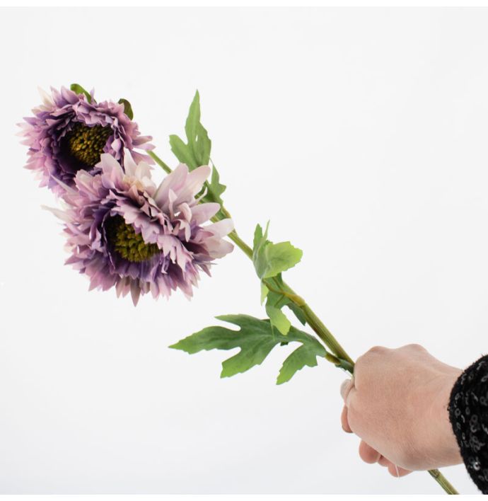 Kunstbloem chrysant paars