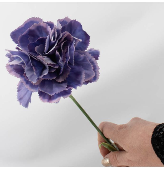 Kunstbloem anjer paars