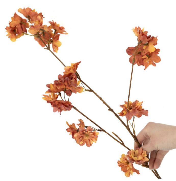 Kunsttak kersenbloesem 86cm oranje