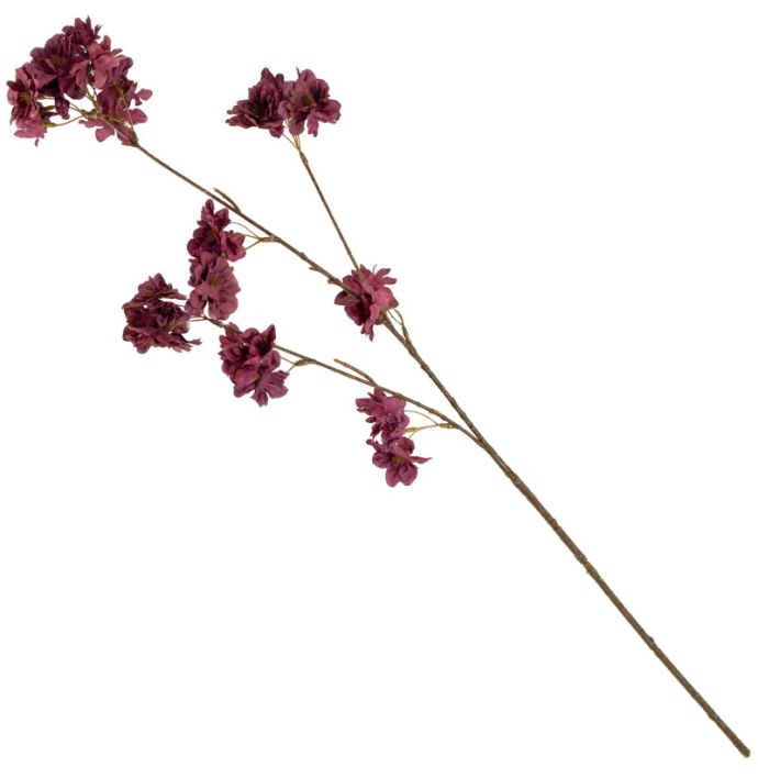 Kunsttak kersenbloesem 86cm paars
