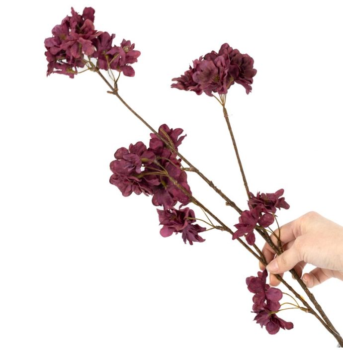 Kunsttak kersenbloesem 86cm paars