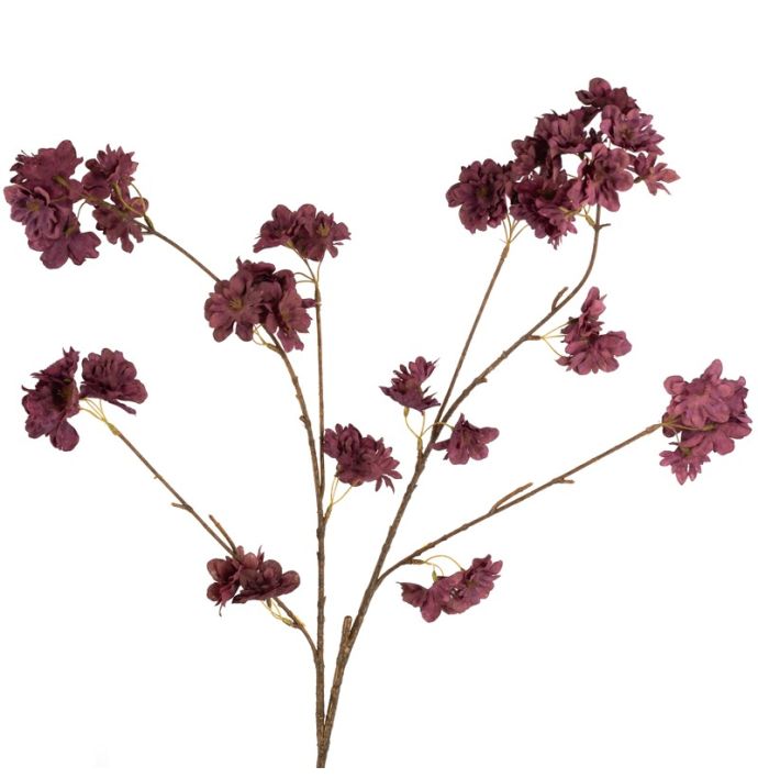 Kunsttak kersenbloesem 114cm paars