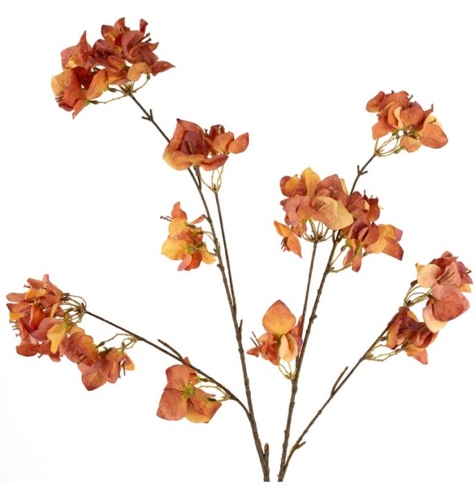 Kunsttak bougainvillea 112cm oranje