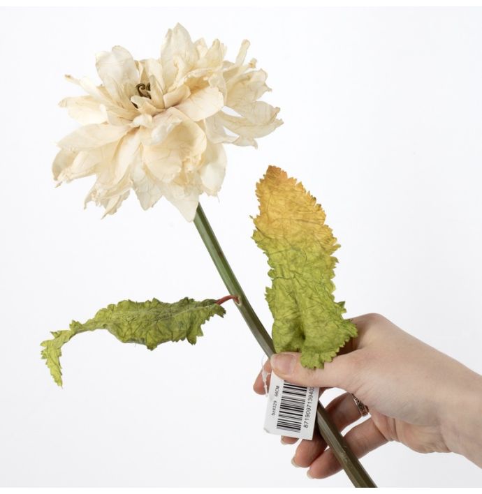 Kunstbloem dahlia 66cm off-white