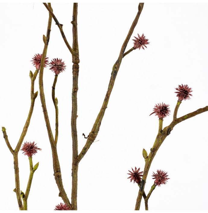 Kunsttak met knoppen 75cm roze