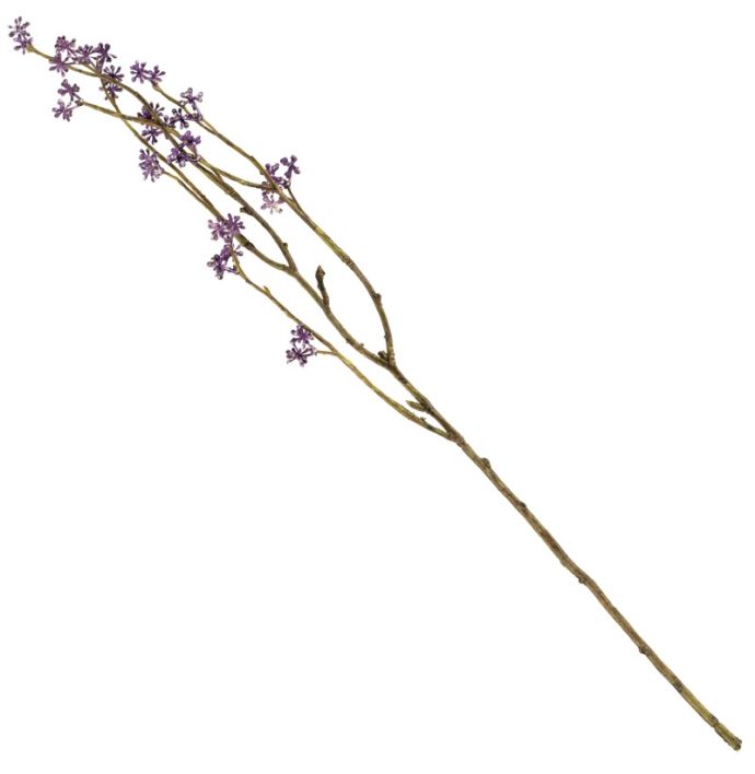 Kunsttak rijstbloem 56cm paars