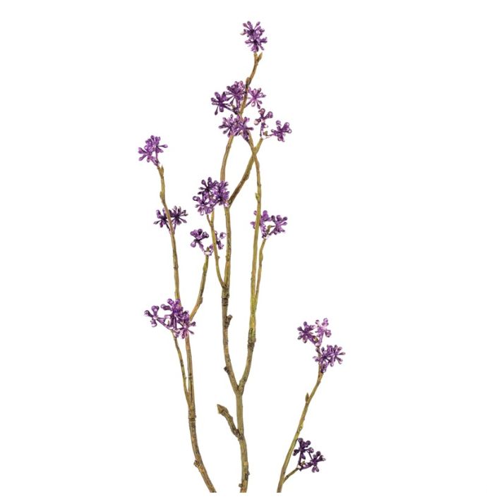 Kunsttak rijstbloem 56cm paars