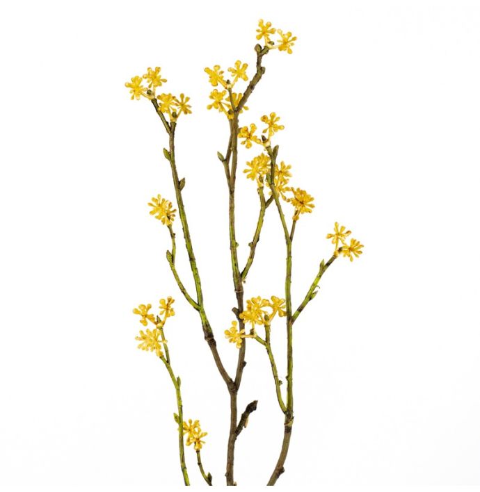 Kunsttak rijstbloem 56cm geel