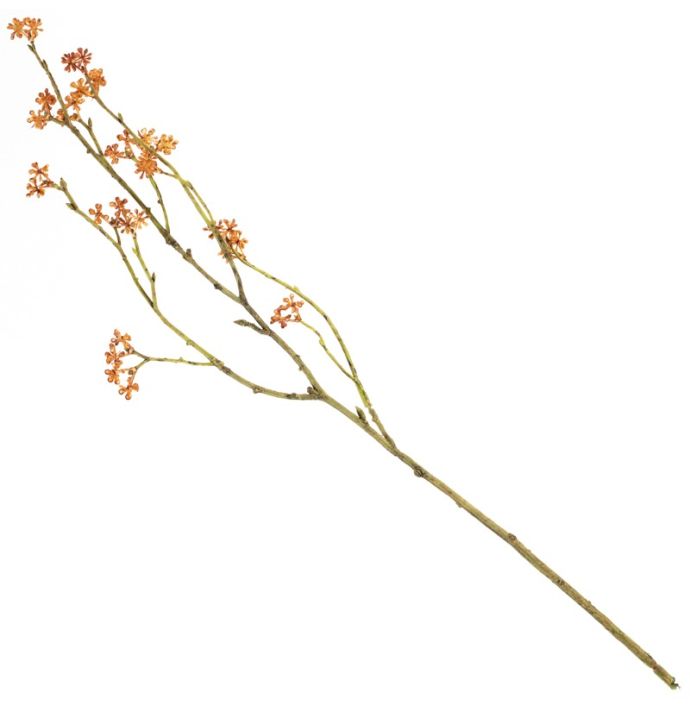 Kunsttak rijstbloem 56cm oranje