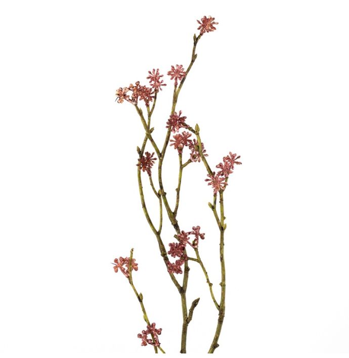 Kunsttak rijstbloem 56cm burgundy