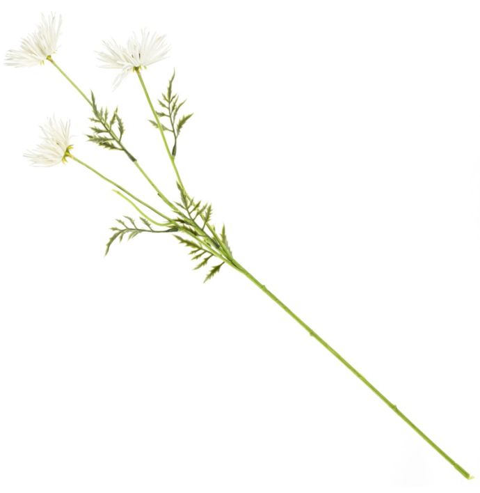 Kunstbloem chrysant 61cm off-white