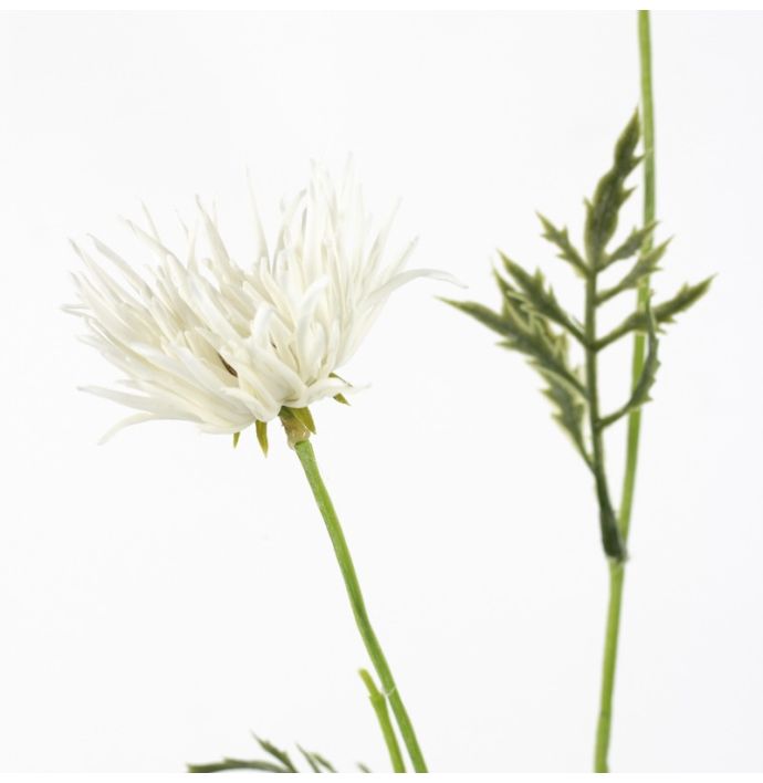 Kunstbloem chrysant 61cm off-white