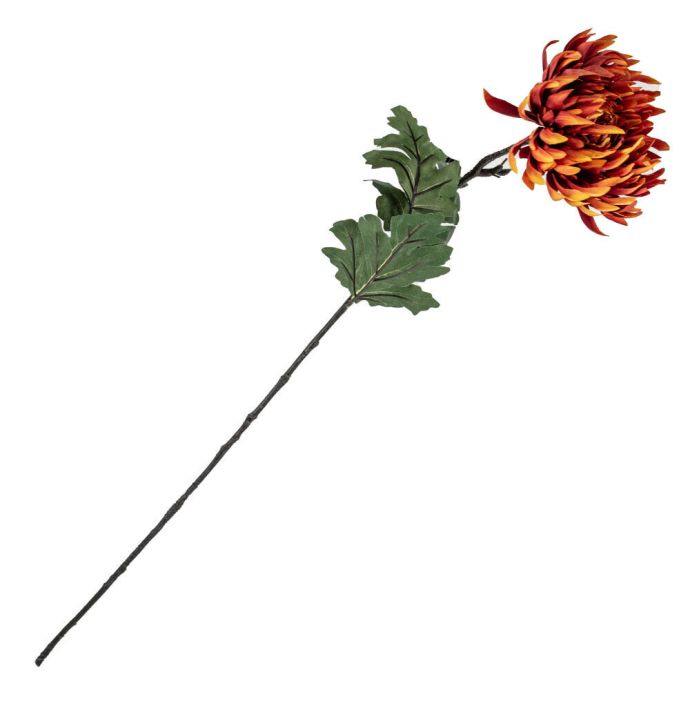 Kunstbloem chrysant roest