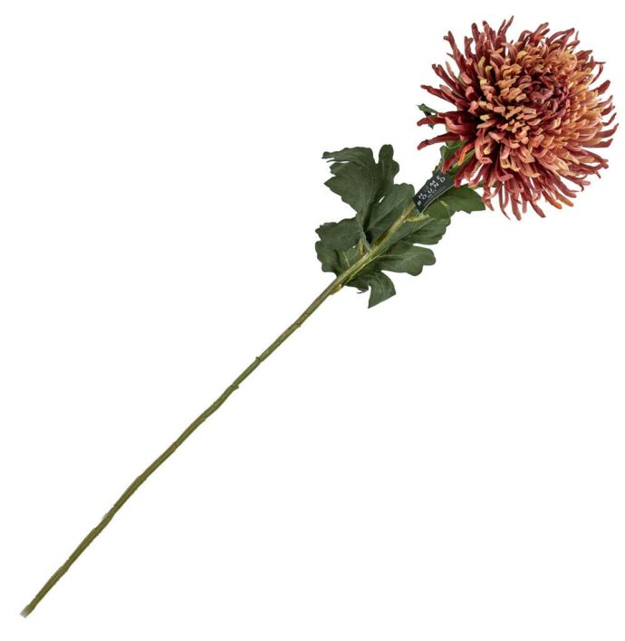 Kunstbloem chrysant oudroze