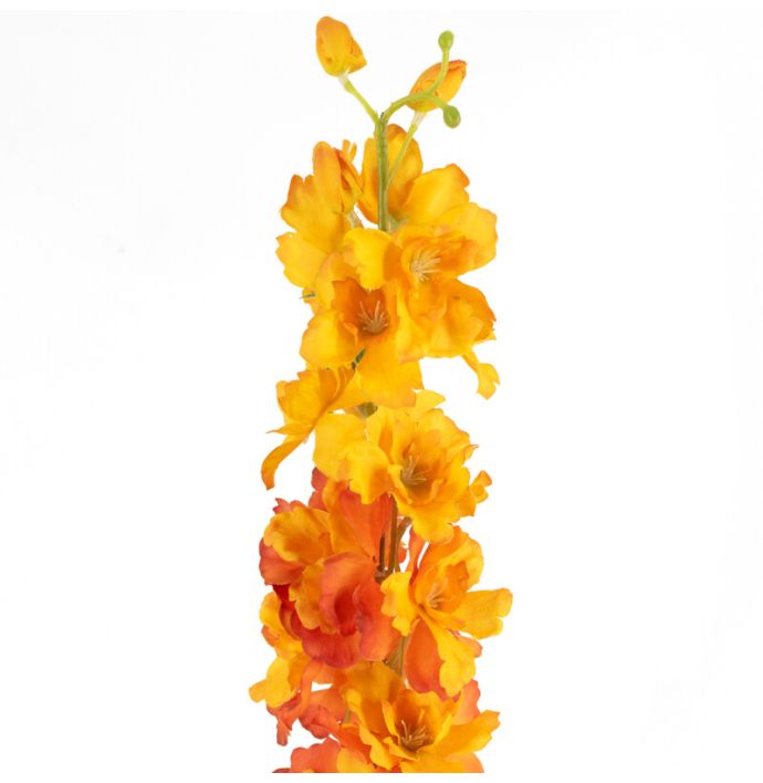 Kunstbloem ridderspoor oranje