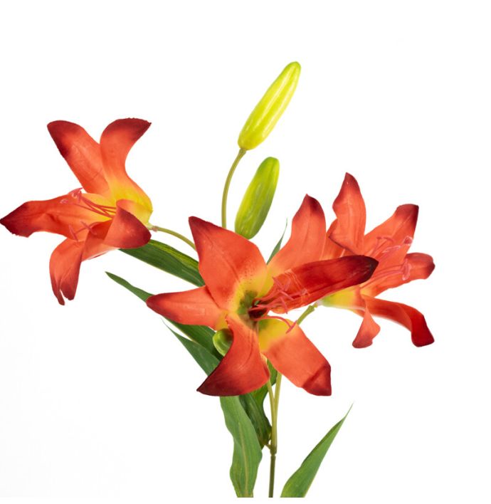 Kunstbloem lelie oranje