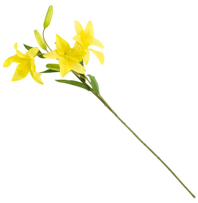 Kunstbloem lelie geel