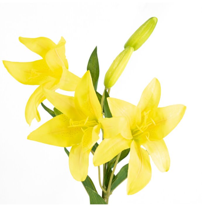 Kunstbloem lelie geel