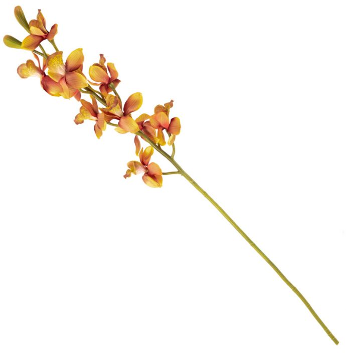Kunsttak cymbidiumorchidee oranje