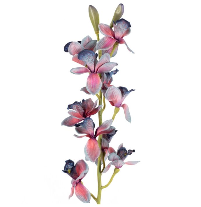 Kunsttak cymbidiumorchidee blauw