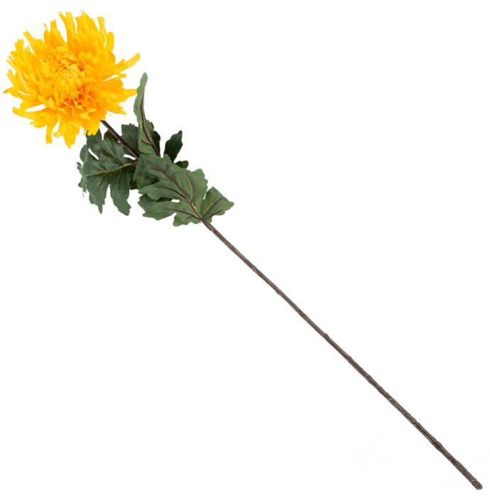 Kunstbloem chrysant geel