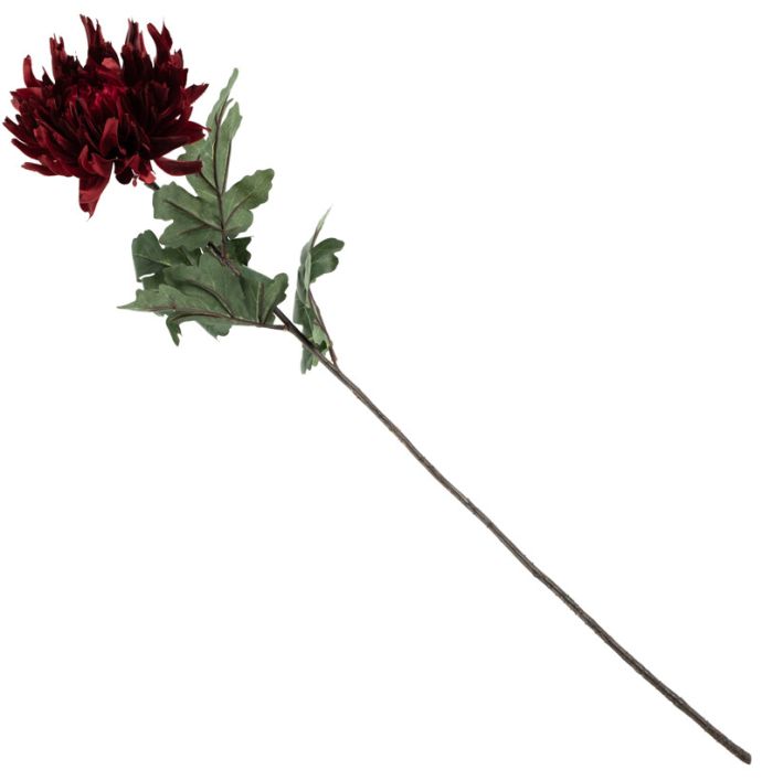 Kunstbloem chrysant burgundy