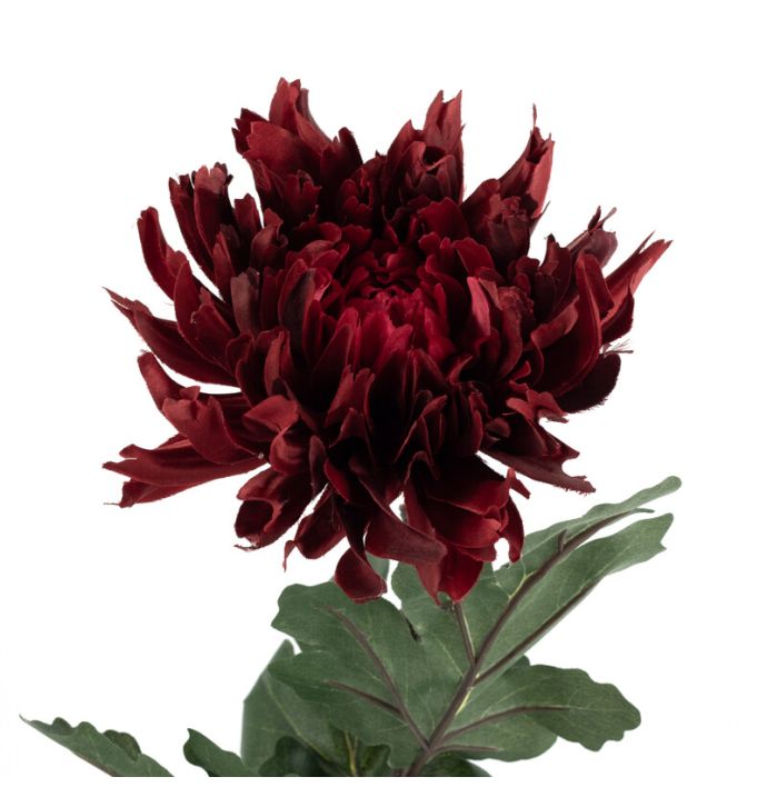 Kunstbloem chrysant burgundy