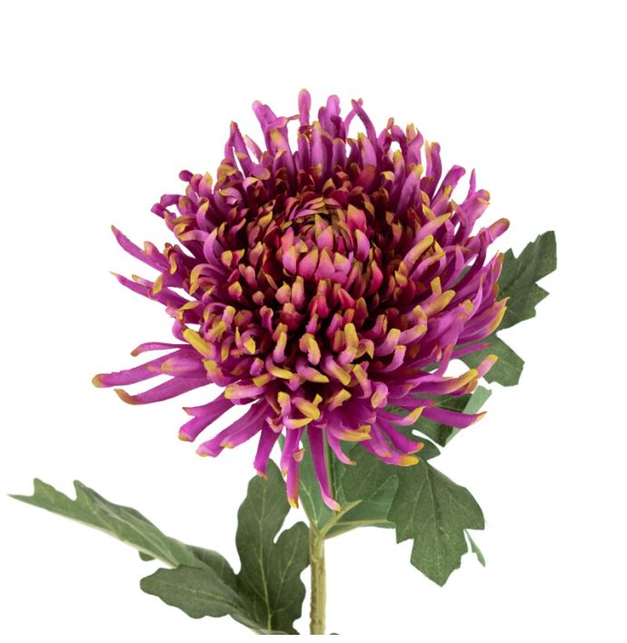 Kunstbloem chrysant fuchsia