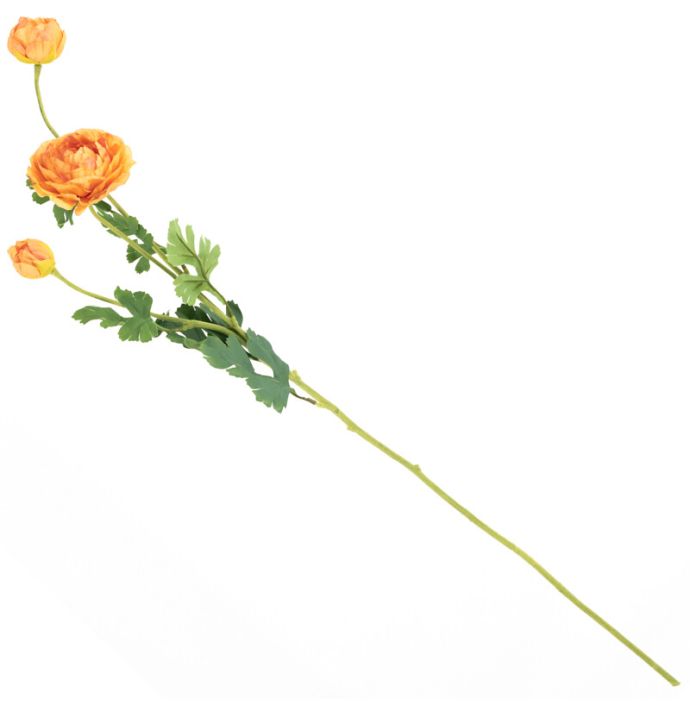Kunstbloem ranonkel oranje