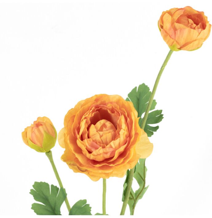 Kunstbloem ranonkel oranje