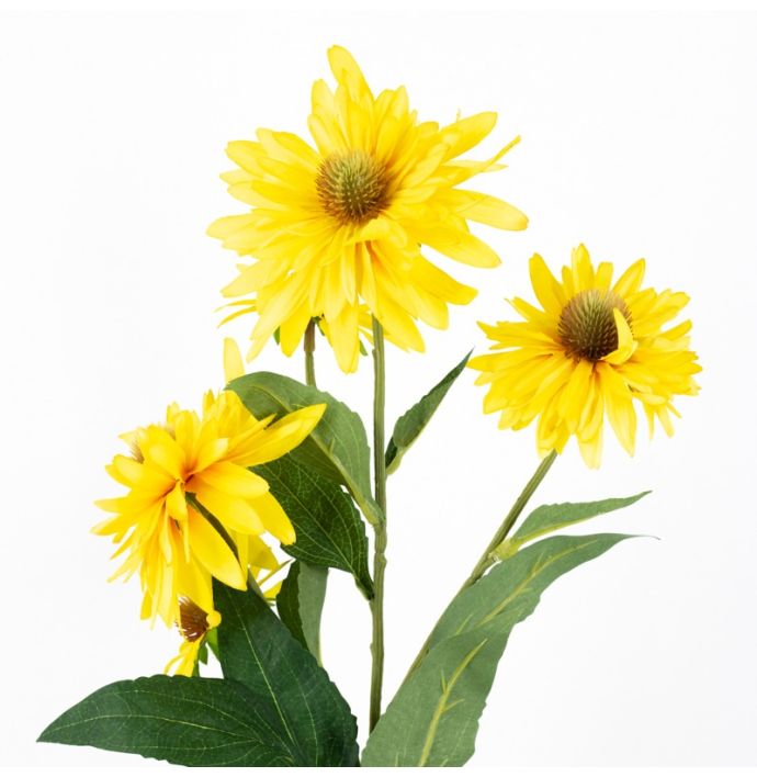 Kunstbloem chrysant 73cm geel