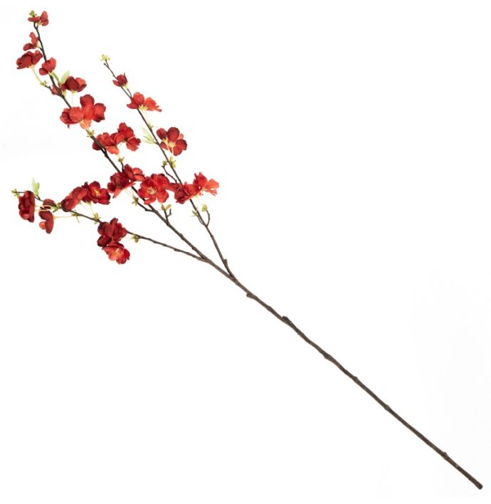 Kunsttak kersenbloesem 115cm rood